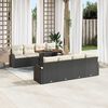 vidaXL Set Divano da Giardino con archiviazione 9 pcs Nero Poly Rattan