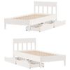 vidaXL Letto senza Materasso Bianco 90x200 cm Legno Massello di Pino