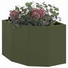 vidaXL Vaso d'angolo Oliver verde 45 x 45 x 35 cm Acciaio