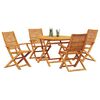 vidaXL Set da Pranzo per Giardino 5 pcs Marrone