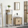 vidaXL Set di mobili per il bagno 3 pcs Marrone Legno multistrato
