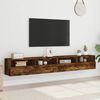 vidaXL Mobili TV Parete 2pz Rovere Fumo 100x30x30 cm Legno Multistrato