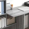 vidaXL Scrivania Grigio Sonoma 131,5 x 50 x 106,5 cm Legno multistrato