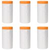 vidaXL Telo per polvere con nastro adesivo 6 pz Trasparente HDPE