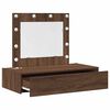 vidaXL Tavolo da Trucco Marrone 83 x 40 x 70 cm Legno multistrato