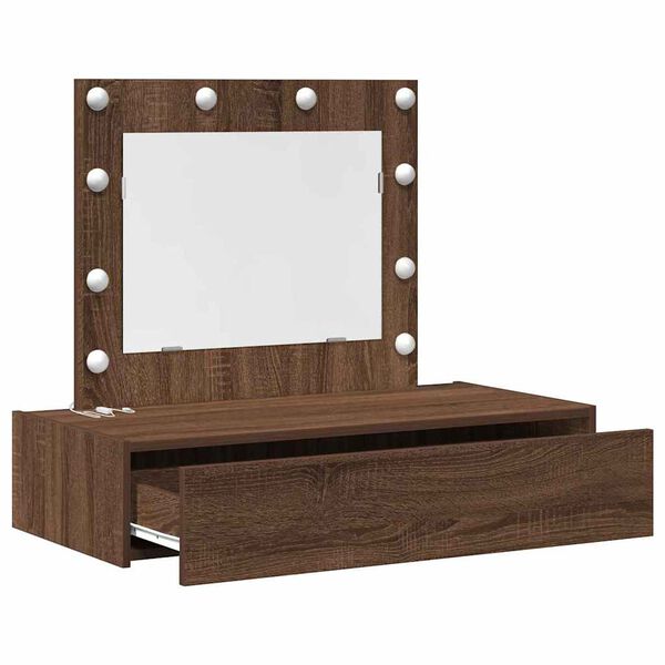 vidaXL Tavolo da Trucco Marrone 83 x 40 x 70 cm Legno multistrato
