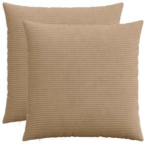 vidaXL Federa 2 pcs HEERLEN Marrone 70 x 70 cm corduroy