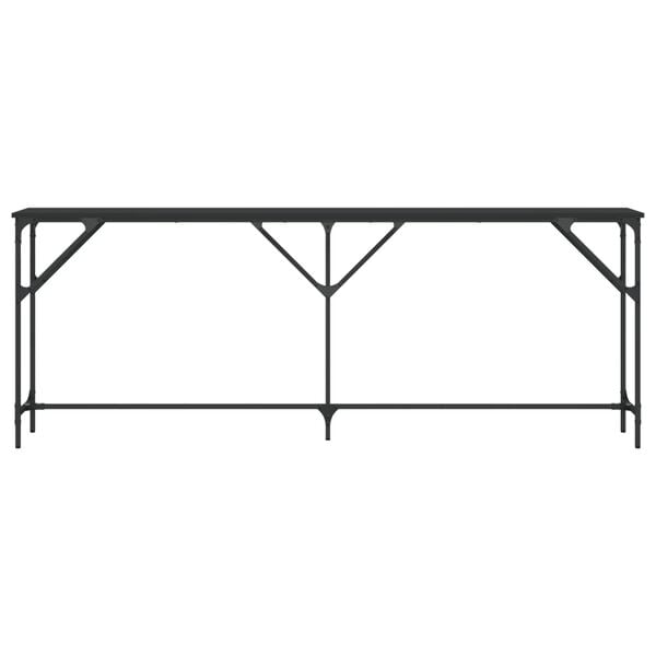 vidaXL Tavolino Consolle Nero 200x29x75 cm in Legno Multistrato