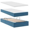 vidaXL Letto con Contenitore Blu Scuro 200 x 200 cm Velluto
