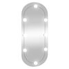 vidaXL Specchio da Parete con Luci LED 35x80 cm Vetro Ovale