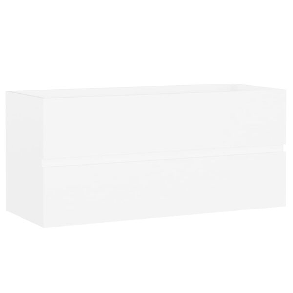 vidaXL Mobile Lavabo Bianco 100x38,5x45 cm in Legno Multistrato