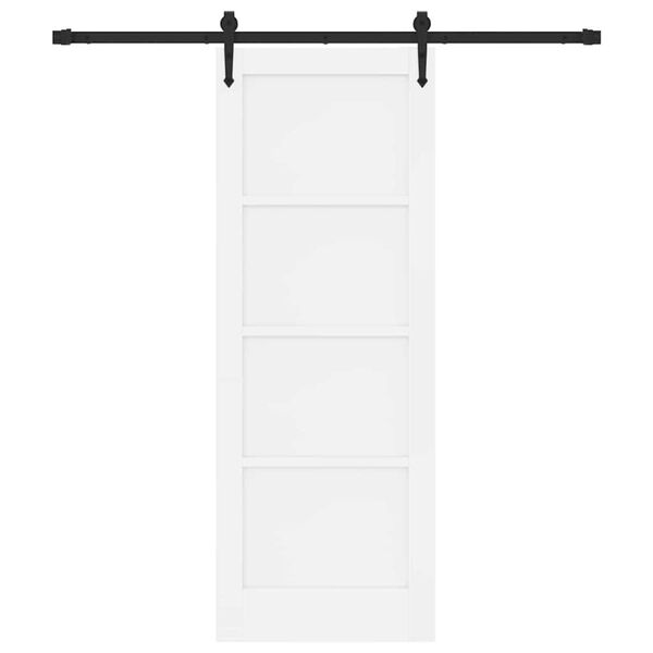 vidaXL Porta scorrevole ORKDAL Bianco 73,5 x 198,5 cm Pino massello