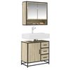 vidaXL Mobile Lavabo da Bagno Rovere Sonoma 65x33x60 cm in Truciolato