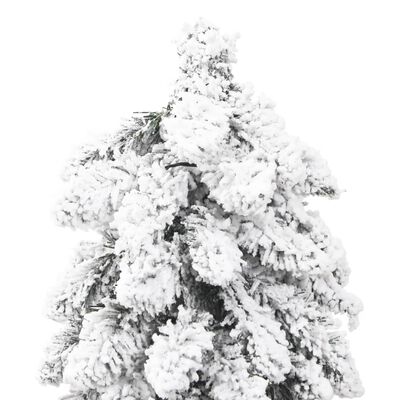 vidaXL Albero di Natale Artificiale con 130 LED e Neve Floccata 210 cm
