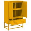 vidaXL Credenza Giallo Senape 68x39x111,5 cm in Acciaio