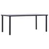 vidaXL Tavolo da Pranzo Nero e Grigio Cemento 180x90x75 cm in MDF