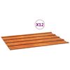 vidaXL Pannelli per Tetti 12 pz Ruggine 60x44 cm in Acciaio Corten