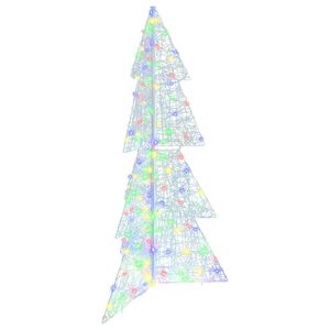 vidaXL Albero di Natale con 160 LED Multicolore 150 cm Acrilico