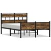 vidaXL Giroletto senza Materasso Rovere Fumo 120x200 cm in Truciolato