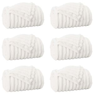 vidaXL Coperte da Pile 6 pz Bianco 150 x 130 cm 2.85 kg Panno
