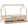 vidaXL Giroletto per Bambini con Cassetti 90x190cm Legno Massello Pino