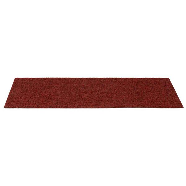 vidaXL Tappetini per scale autoadesivi 15 pz 60x25 cm Bordeaux Rosso Rettangolari