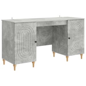 vidaXL Scrivania Grigio Cemento 142,5 x 50 x 75 cm