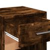vidaXL Comodini 2 pz Rovere Fumo 35x34x65 cm in Legno Multistrato