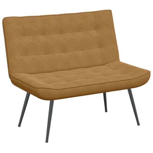 vidaXL Panca Marrone 110x74x84 cm in Velluto