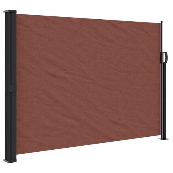 vidaXL Tenda da Sole Laterale Retrattile Marrone 140x600 cm