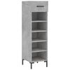 vidaXL Scarpiera Grigio Cemento 30x35x105 cm in Legno Multistrato