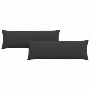 vidaXL Cuscini da Divano 2 pcs Nero 120 x 40 cm Tessuto