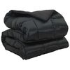 vidaXL Duvet Invernale Nero 155 x 220 cm Satin e Micropile