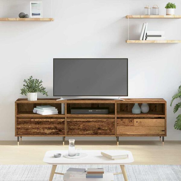 vidaXL Mobile TV Legno vecchio 150 x 30 x 45 cm Legno multistrato