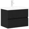 vidaXL Mobile lavabo Rovere nero 60 x 39 x 62 cm Legno multistrato
