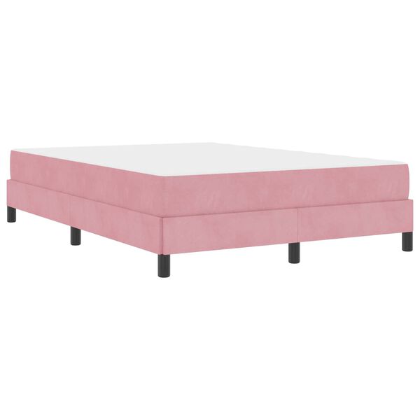 vidaXL Letto a molle con materasso Rosa 160 x 200 cm Tessuto