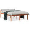 vidaXL Letto per Anziani Marrone Cera 135x190 cm Legno Massello Pino