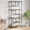 vidaXL Libreria rovere artigianale 81 x 36 x 176 cm Legno multistrato