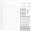 vidaXL Recinzione per Giardino 7 pcs Bianco 170 x 140 cm