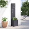 vidaXL Schermo per privacy in giardino Floreale Antracite 32 x 150 cm