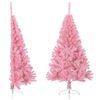 vidaXL Albero di Natale Artificiale a Met&agrave; con Supporto Rosa 150cm PVC