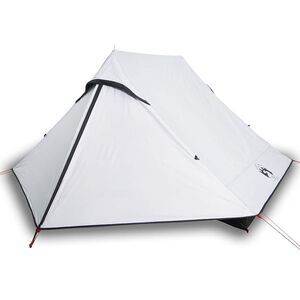 vidaXL Tenda Campeggio 2 Persone Bianca Tessuto Oscurante Impermeabile