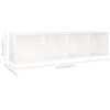 vidaXL Libreria / Mobile TV Bianco 36x30x143 cm in Legno Multistrato