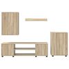 vidaXL Set mobile TV 4 pcs Rovere Sonoma Legno multistrato