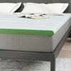 vidaXL Topper per materasso Bianco e Verde 180 x 200 cm