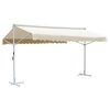 vidaXL Tenda Parasole con Piedistallo 600x300 cm Crema