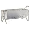 vidaXL Focolare da campeggio 42 x 22 x 18 cm Acciaio Inox Argento