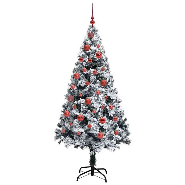 vidaXL Albero di Natale artificiale con 150 LED Bianco 150 cm