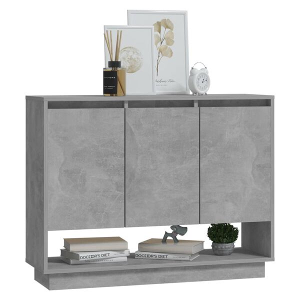 vidaXL Credenza Grigio Cemento 97x31x75 cm in Truciolato