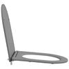 vidaXL Sedile del WC con rilascio rapido Grigio 44 x 36.4 x 3.4 cm